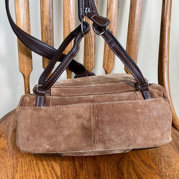 Wilsons Leather Y2K Retro Suede Sling Shoulder Bag Small Convertible Backpack main image 6